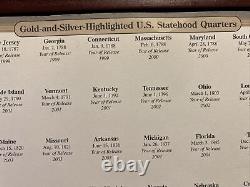 Gold & Silver Highlighted US State hooded Quarters