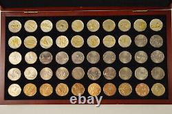 Gold & Silver Highlighted US State hooded Quarters 50 coin set