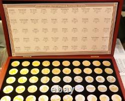 Gold & Silver Highlighted US Statehood Quarters Collection 1999-2005 -50Coin Set