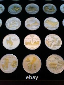 Gold & Silver Highlighted Us Statehood Quarter Collection