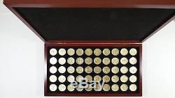 Gold and Silver Highlighted Full State Quarter SET 50 Coins Display Box withInfo