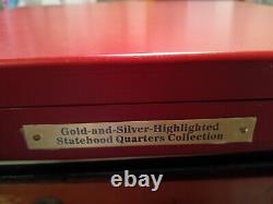Gold and Silver Highlighted Statehood Quarters Collection 56 Coin Complete Set