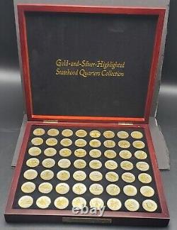 Gold and Silver Highlighted Statehood Quarters Collection, PCS Stamps & Coins