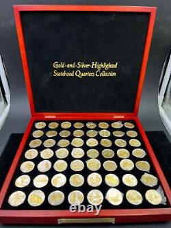 Gold and Silver Highlighted Statehood Quarters Collection in Box