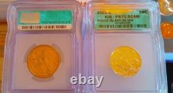 Junk Draw 25 Mixed Coin Lot Proof MS BU Graded Incased 1$ 50c 25c 10c 5c 1c 2$