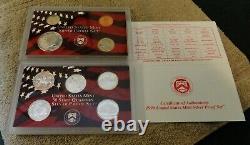 Lot (10) 1999-2008 United States Silver Proof Sets With 50 State Quarters OGP