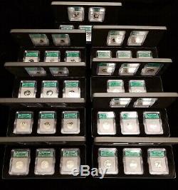 Lot (45) Silver Proof State Quarters ICG PR70 DCAM 2000 2008 in Display Cases