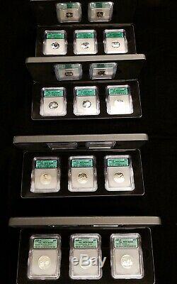 Lot (45) Silver Proof State Quarters ICG PR70 DCAM 2000 2008 in Display Cases