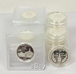 Lot Of 34 US Mint Silver Proof State Quarters 2000-2009.25 Coins