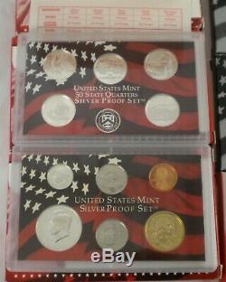 Lot of 12 50 State Quarters Silver Proof Sets 2003-2010 SEE DESCRIPTION