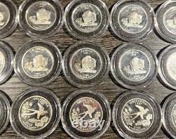 Lot of 15 X 90% Silver Proof Kansas & Oklahoma State Quarters BU in Capsules