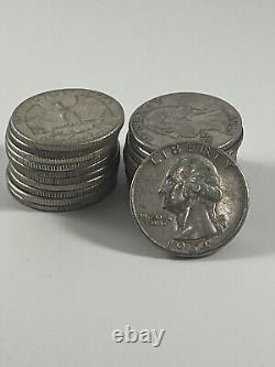 (Lot of 20 Coins) 1/2 Roll Washington Quarter 90% Silver