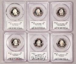 Lot of 24 U. S. Mint 25C Proof State Quarters, 1999-2008, Almost All PCGS PR70