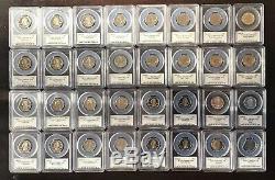 (Lot of 32) 1999-2008 Silver Proof State Quarter Set PCGS PR69DCAM (3) Silver