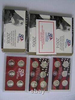 Lot of 3 usmint 50 state quarters silver proof sets