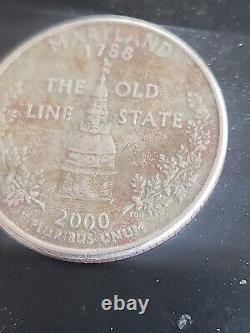 Messed Up Maryland Money (Quarter Dollar Coin) Manufactured The Year 2000