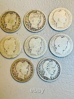 Mix of Barber Quarters