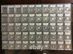 PCGS PR69 1999-2008 50 Silver State Quarters-Complete Set in 3 PCGS Blue Boxes