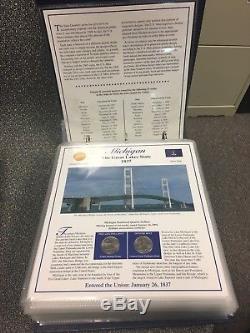 PCS Statehood Quarters Collection Vol 1 & 2 Honoring the 50 States with Stamps