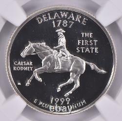 PF70 UCAM 1999-S Silver Washington Quarter Delaware NGC Special Label