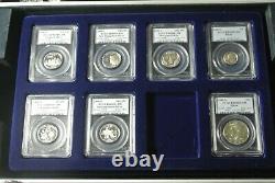 Pcgs Ms69, 1999 S -2004-s Silver Proof Quarters, Dimes And Half Dollars & Case