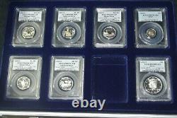Pcgs Ms69, 1999 S -2004-s Silver Proof Quarters, Dimes And Half Dollars & Case