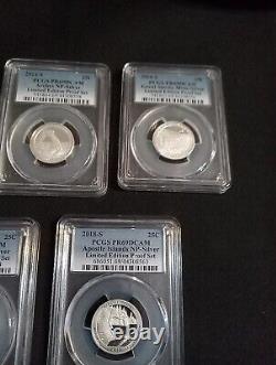 Pcgs Pr69 Dcam Silver Limited Edition Proof Set Silver Quarters