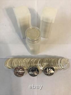 Proof 90% Silver State & National Park Washington Quarter Roll 40 Coins'99-2016