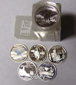Proof Roll 2003-S Silver State Quarters 40 90% Silver Washington Quarters