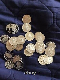 Proof silver quarter roll States & Parks 10 Rolls