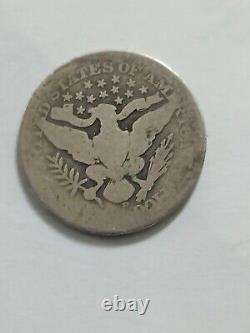 Rare BARBER QUARTER 25C Silver Coin 25 Cents 1916-D Denver LAST YEAR F Error
