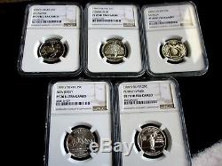 Rare Set 1999 Silver State Quarters Key Date Ngc Pf70 Graded Value $2500