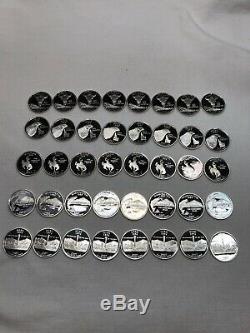 Roll Of 40-2007 S 90% Silver Proof State Quarters-all Five States-eight Each