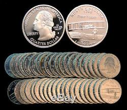 Roll of 40 2001-S Proof North Carolina 90% Silver Quarters
