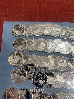 (Roll of 40) Various Dates Statehood Proof 90% Silver Quarters Free Shipping