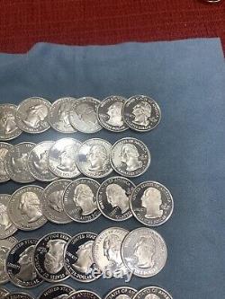 (Roll of 40) Various Dates Statehood Proof 90% Silver Quarters Free Shipping