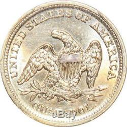 S7693 United States Rare Liberty Seated Quarter 25 Cents 1856 PCGS UNC Silver