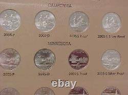 STATE QUARTERS SET 1999-2003 & 2004-2008 PDSS in (2) DANSCO ALBUMS with Silver