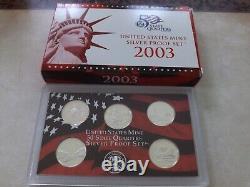 Set of 1999-2006 U. S. 90% SILVER PROOF State Quarters 40 coins BU