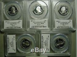 Set of 50 silver state quarters, all PCGS PF69DCAM