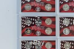 Silver 90% Proof State Quarters Sets U. S. States and Territories Collection Box