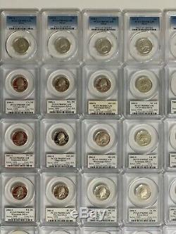Silver Proof Quarter Set 1992-2016 PCGS PR69 98 Total Coins