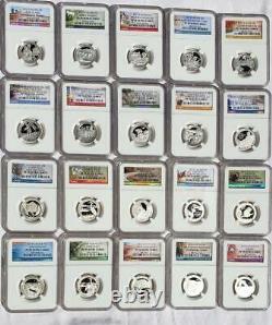 Silver State Park Quarter Complete 57 coin Set NGC PR70 Ultra Cameo Save WOW