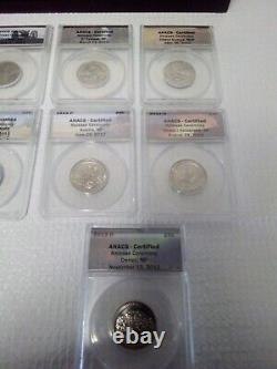 Silver State Quarter Set 2010-2014 ANCAS Graded Set