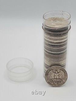 Silver Washington Quarter Roll 1932-1964 90% Mixed Year & Mint FULL DATES CIRC