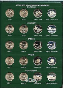 State Quarter 1999 2008 Coin Set Silver Uncirculated Proof Collection AL133