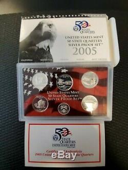 State Quarter Set 2004 thru 2009 S Proof 90% Silver 31 Coin Collection OGP + COA