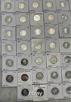 State Quarters Silver Proof Full Roll 40 Coins 90% Silver