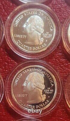 State Quarters Silver Proofs Lot of 10 coins in capsule