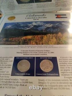 Statehood Quarters Collection Postal Commemorative Vol 1/2 Complete coin collect